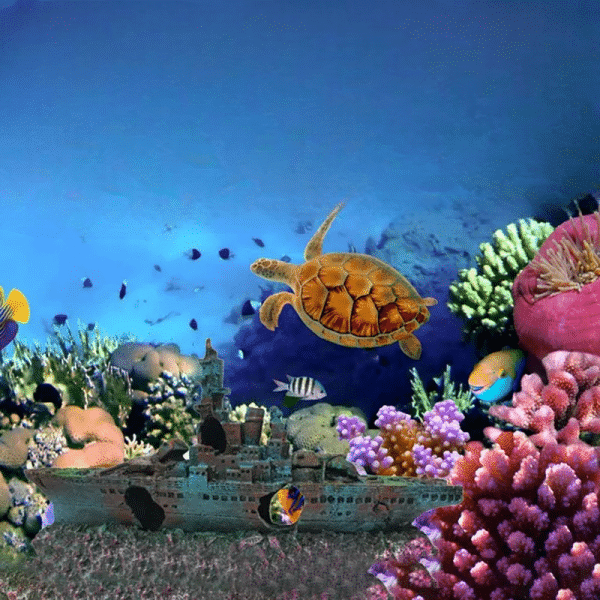 décoration aquarium résine