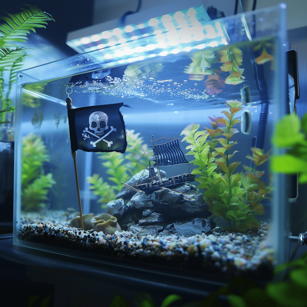 decoration aquarium pirate