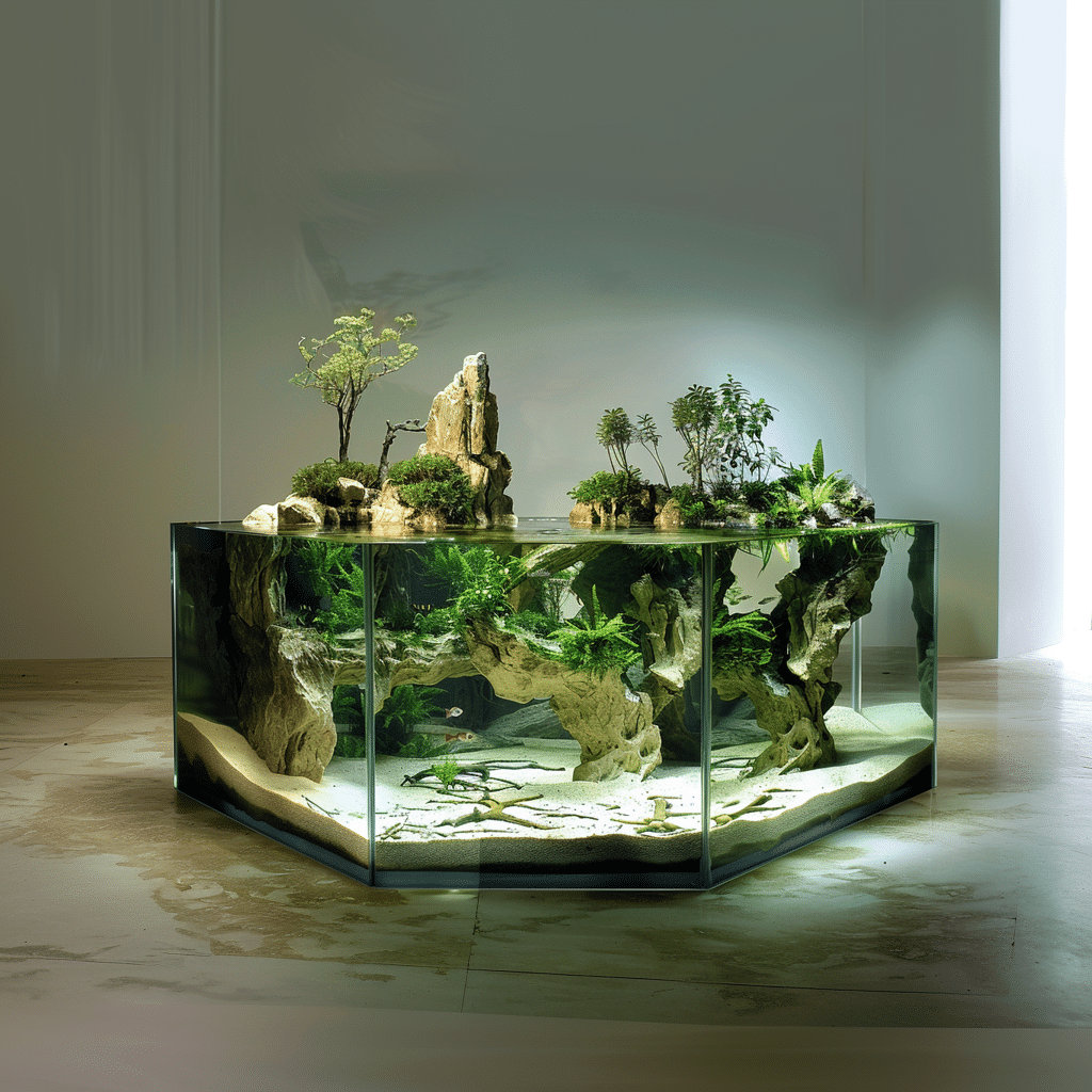 déco aquarium naturel