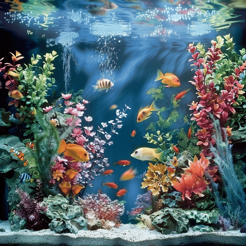 decoration aquarium eau douce