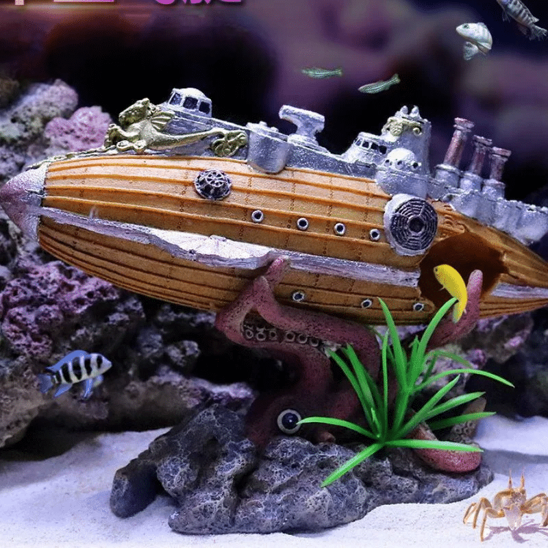 décoration aquarium résine