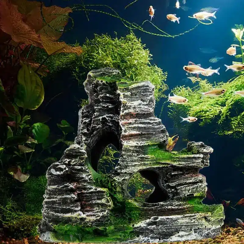 Ornement aquarium pierre