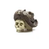 Décoration crâne pirate résine chapeau pour aquarium terrarium