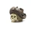 Décoration crâne pirate résine chapeau pour aquarium terrarium