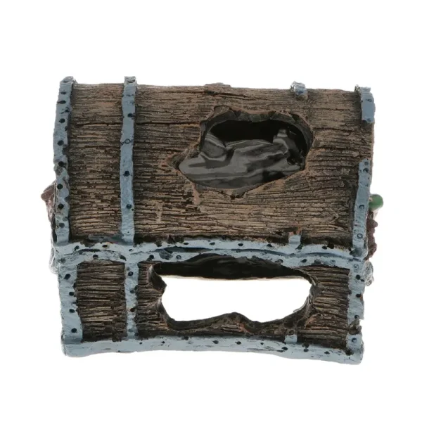 Décor aquarium coffre pirate résine, trésor visible