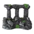 Décoration aquarium ruine antique 3 piliers résine mousse 9x7cm