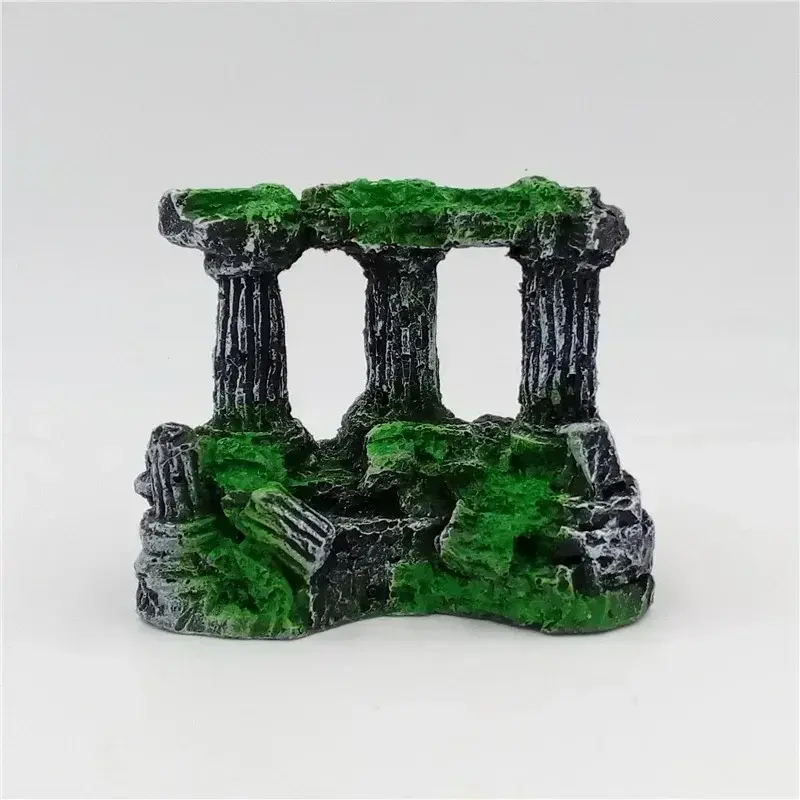 Décoration aquarium ruine antique 3 piliers