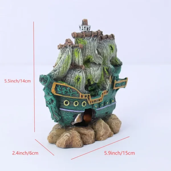 Décoration aquarium épave bateau