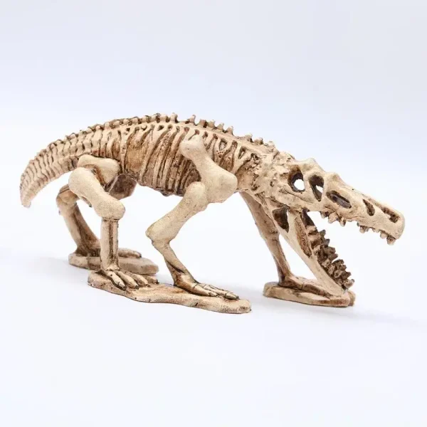 Grande décoration aquarium 30cm squelette dinosaure fossile résine beige