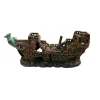 Décoration aquarium épave bateau pirate résine 24cm