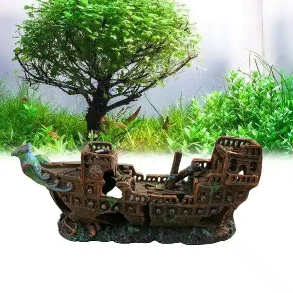 Décoration aquarium épave bateau pirate