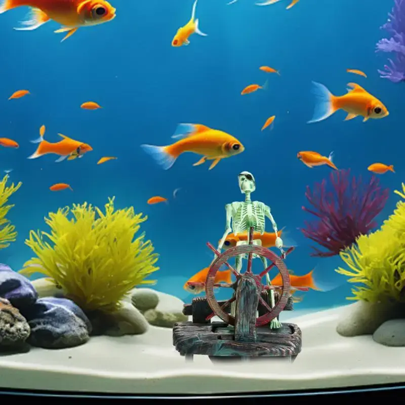 Décoration aquarium squelette pirate