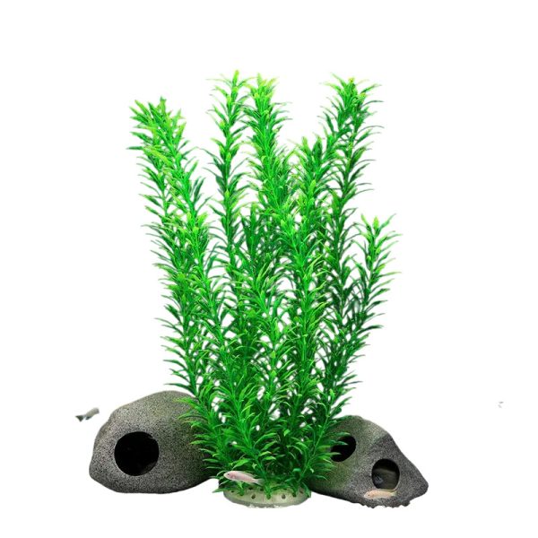 Deux plantes artificielles TPC 54cm pour aquarium et vert néon.