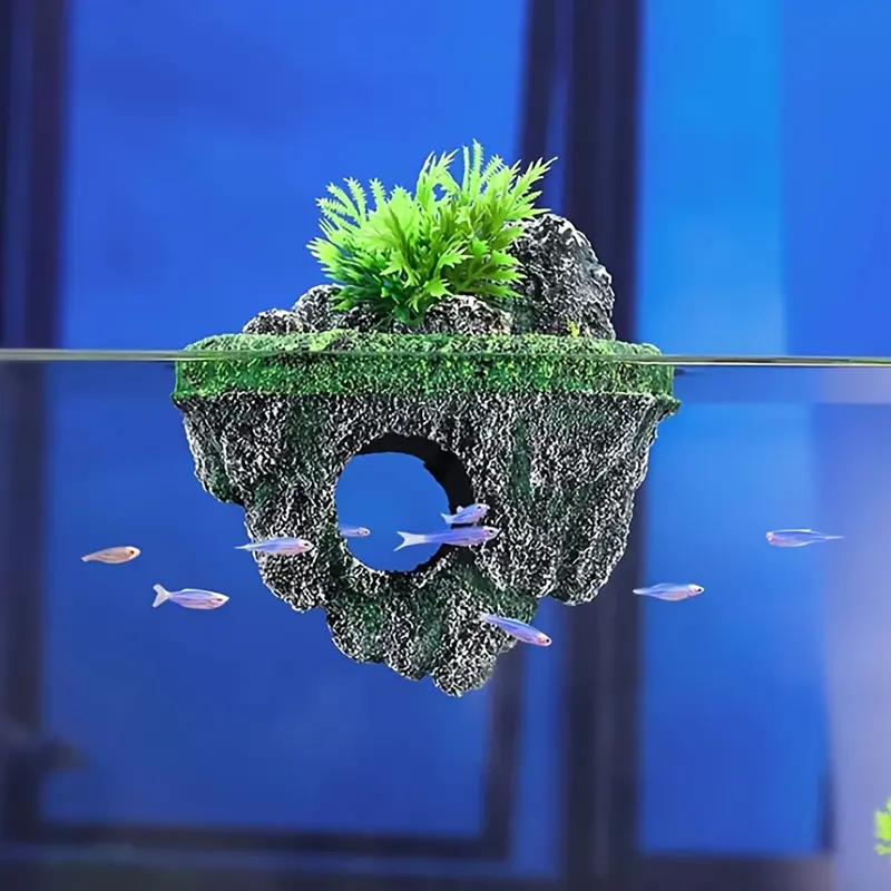 Rocher aquarium grotte végétation artificielle