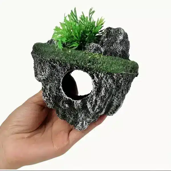 Rocher flottant pour aquarium grotte végétation artificielle