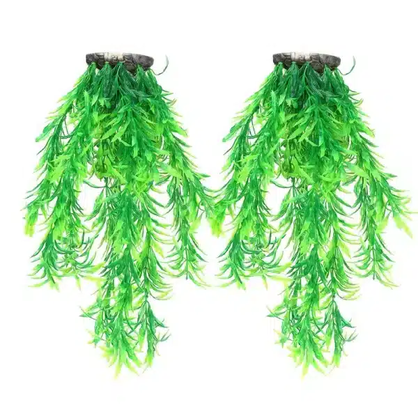 Lot de 2 plantes artificielles vertes hautes environ 40cm