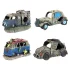 Lot de 4 décorations aquarium miniatures épaves de véhicules en résine