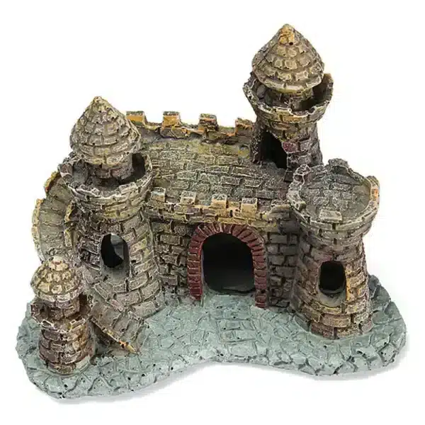 Ornement aquarium château vintage résine imitation pierre cachettes