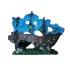 Décoration aquarium résine épave navire pirate bleu gris vieilli