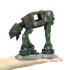 Déco aquarium robot AT-AT ruine 14cm résine mousse verte