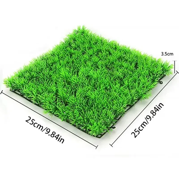 Tapis végétal artificiel herbe fleurie Type 3 base grille