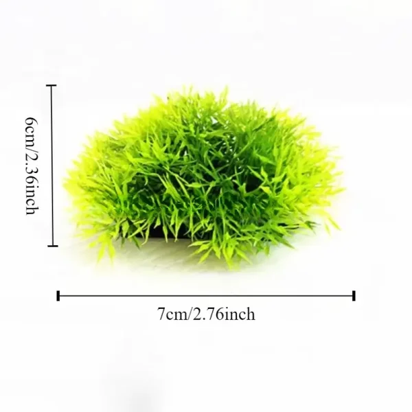 Taille Plante artificielle verte touffue 6x7cm décoration petit aquarium