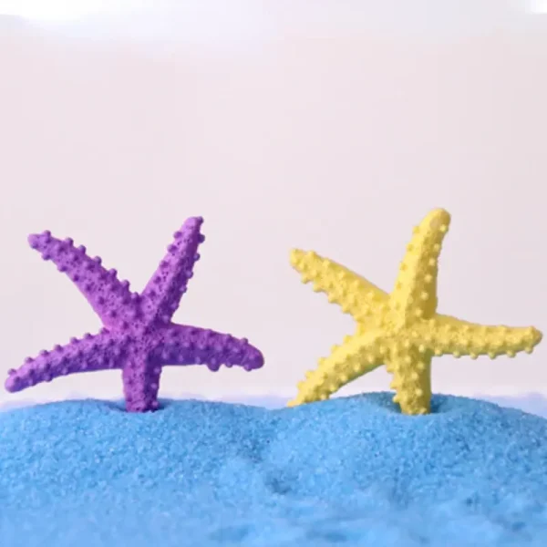 2 Etoiles de mer en Résine Décoration pour Petit Aquarium