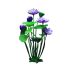 Lot de 2 Fleurs en Rose et Violet de 21x6cm pour Décoration d'Aquarium