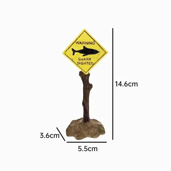 Lot de 3 Petits Panneaux d'Avertissements en Résine pour Aquarium