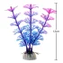 Plante artificielle aquarium couleurs fluo rose vert, base LDPE sur gravier