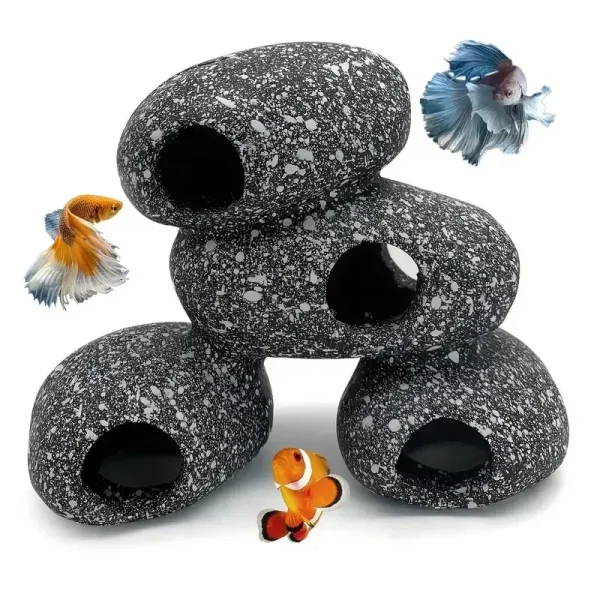 Pierres Grottes Décoratives pour Aquarium d'Eau Douce