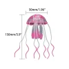 Lot de 6 méduses artificielles fluorescentes en silicone pour aquarium de couleurs vives