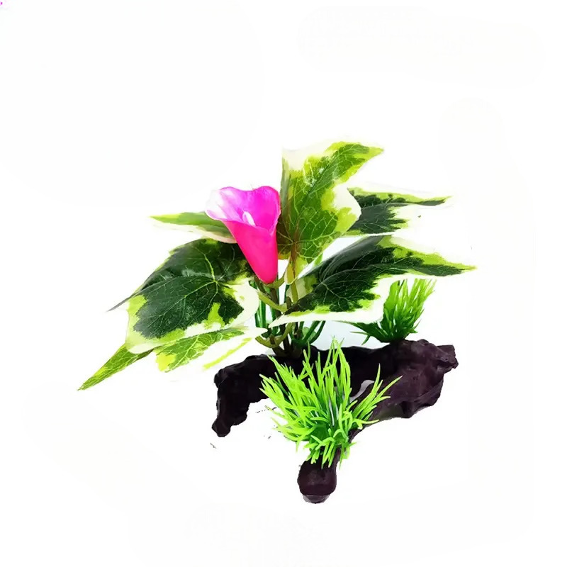 Plantes Artificielles Aquarium Résine Plastique 10 à 15cm