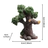 Ornement aquarium Petit Arbre en résine, paysage rocheux avec pont et mousse verte