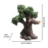 Ornement aquarium Petit Arbre en résine, paysage rocheux avec pont et mousse verte