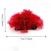 Petite Boule d'Herbe Aquatique et Artificielle Rouge de 6x7cm