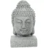 Statue Bouddha grise en poudre de Bluestone, aspect granit texturé