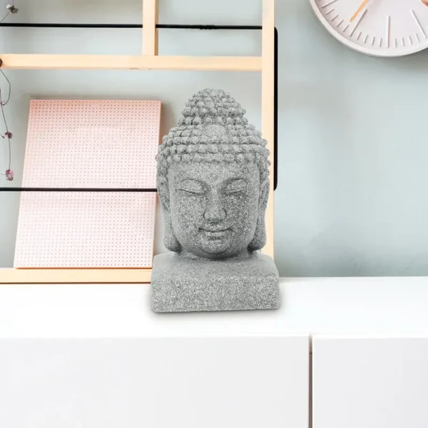 Statue Bouddha grise en poudre de Bluestone